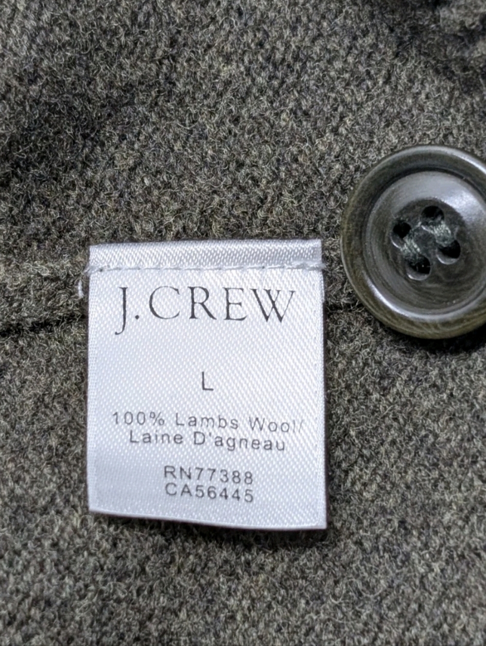 J. Crew 100% Lambswool Shawl Collar Sweater โ Size Large - Picture 5 of 8